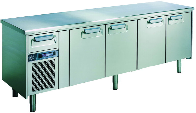 Chladiaci pracovný stôl - štvordverový