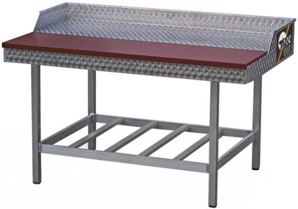 Dvojvrstvový stôl hliníkový / nerezový